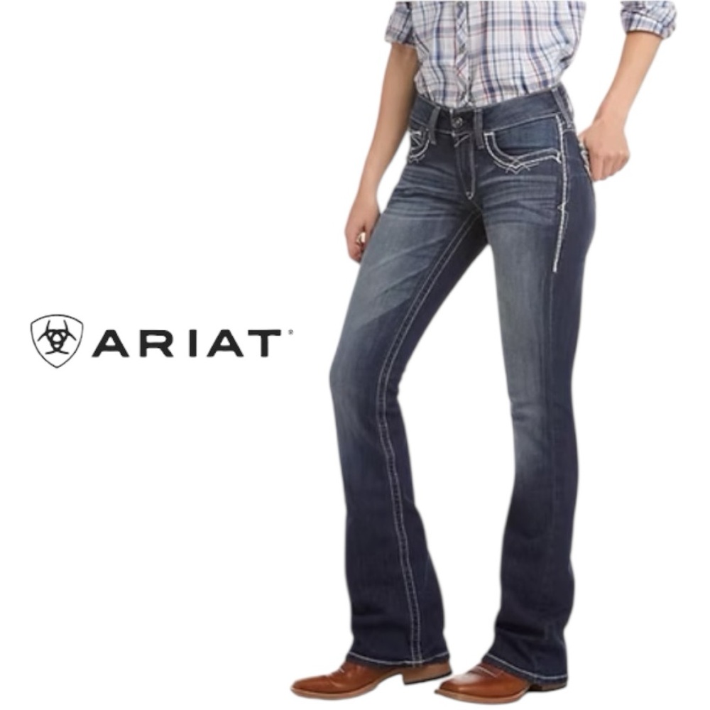 Ariat R.E.A.L. Mid Rise Stretch Entwined Bootcut Jeans Size 30